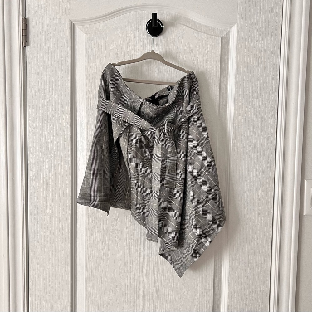 BRAND NEW - Irregular plaid cotton skirt